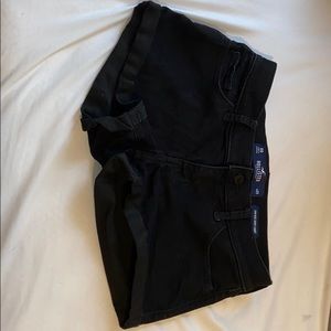 black jean low rise short shorts size 00 w23